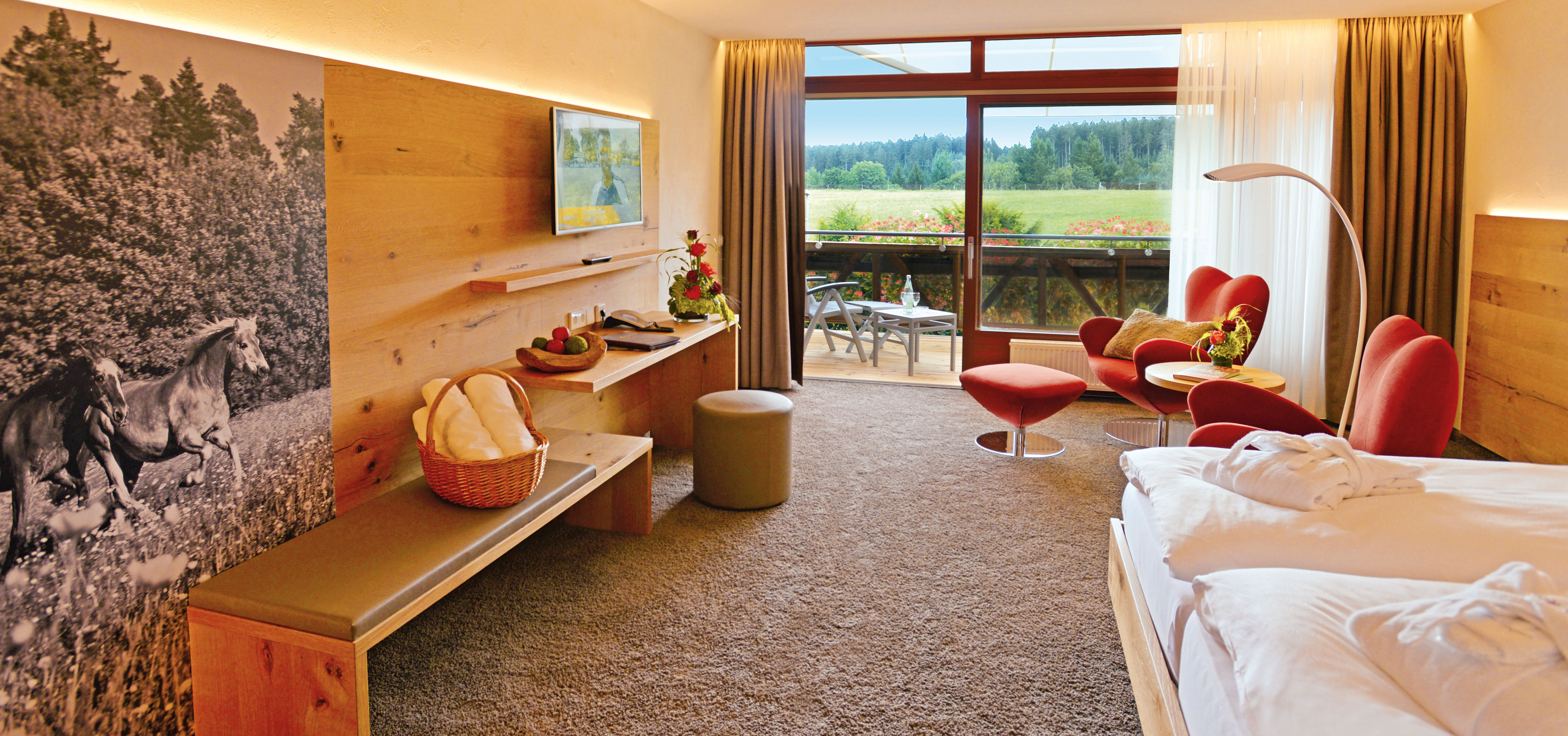 Wellnesshotel: Doppelzimmer - Hotel Grüner Wald****S