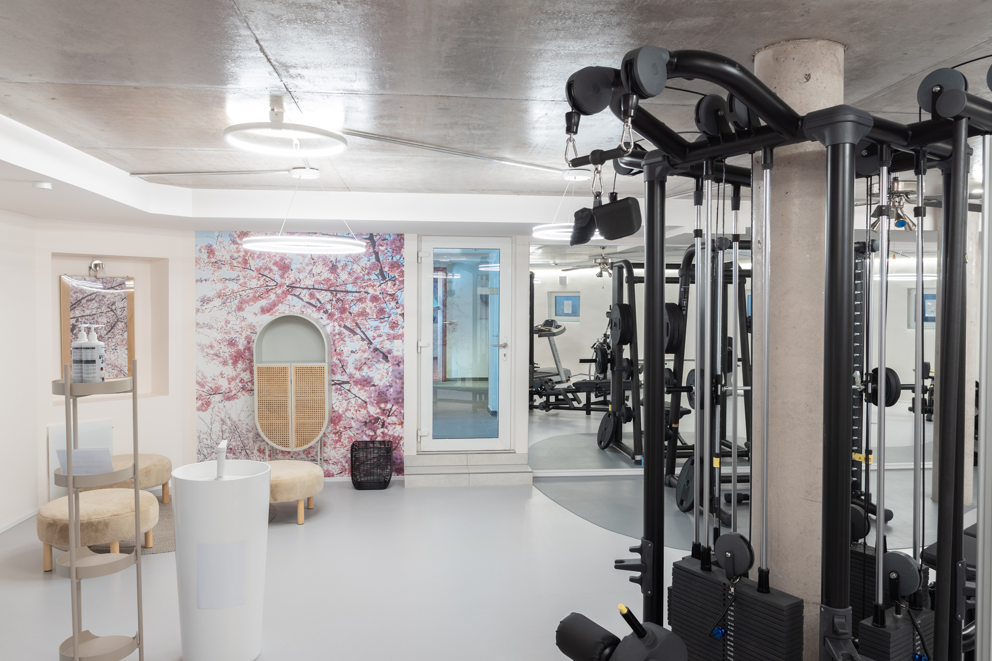 Wellnesshotel: Fitnessraum mit Technogym - Hotel Traube Revital - Sauna | Spa