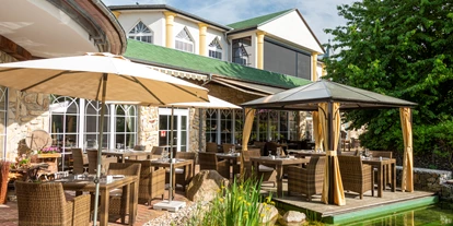 Wellnessurlaub - WLAN - Brandenburg - Terrasse Restaurant Schloßteichstuben - Wellnesshotel Seeschlösschen