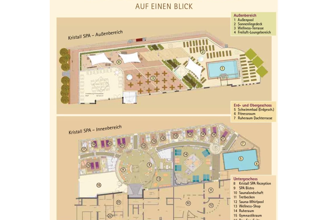 Wellnesshotel: Übersicht Wellness-Bereich - Göbel´s Schlosshotel " Prinz von Hessen "