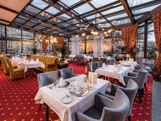 Wellnesshotel: Wintergarten-Restaurant - Göbel´s Schlosshotel " Prinz von Hessen "
