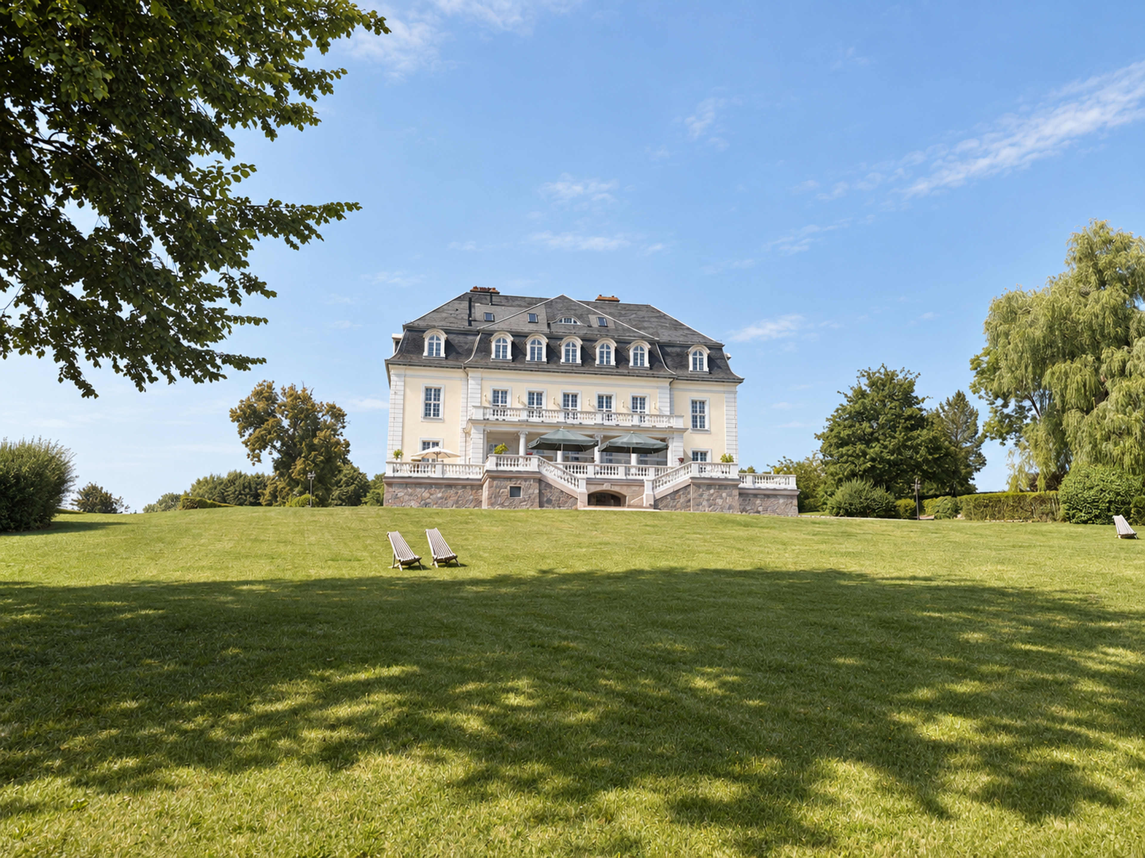 Wellnessurlaub - Verpflegung: All-inclusive - Ansicht Schloss Parkseite - THE RESET HOTEL
