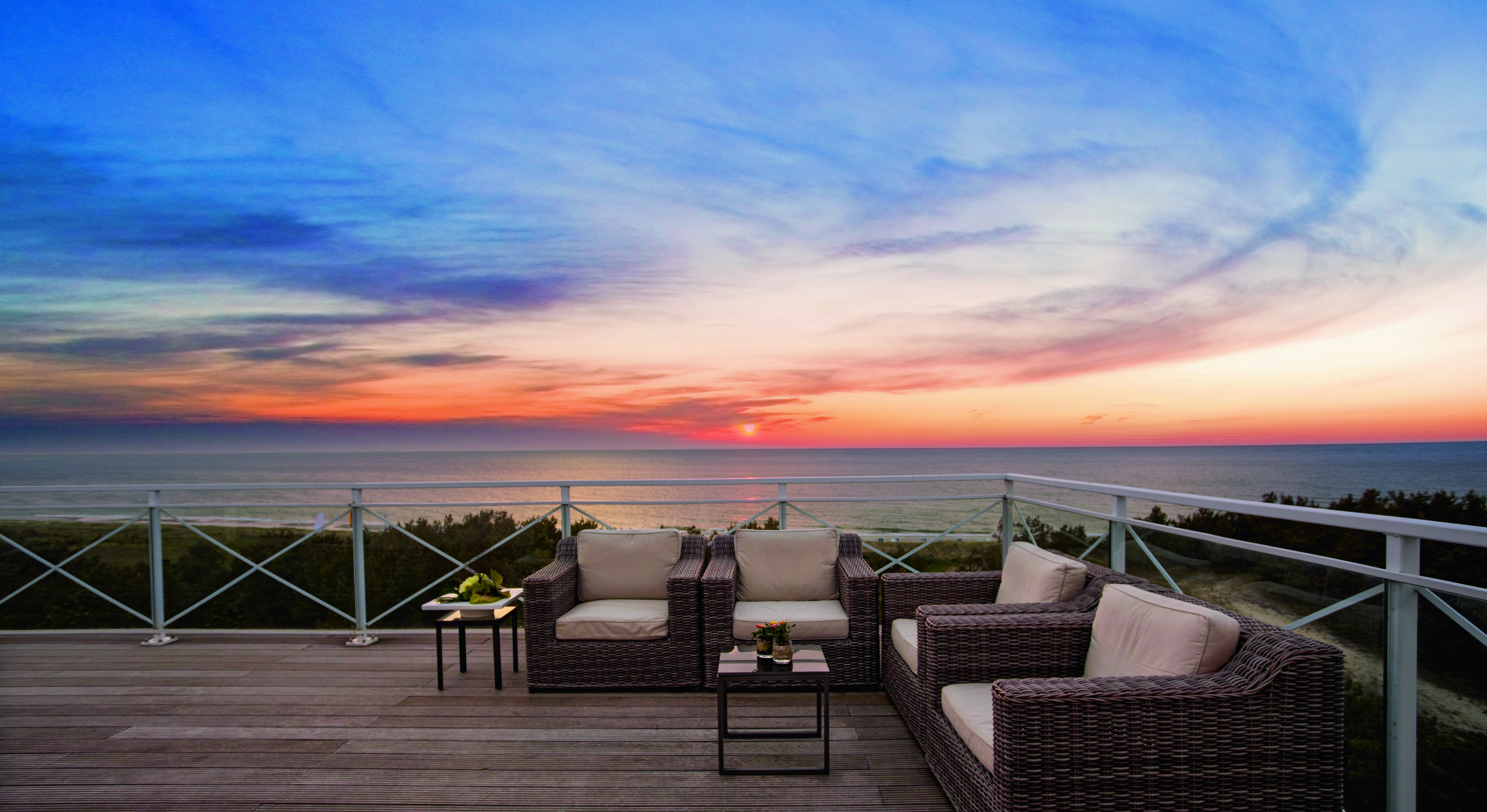Wellnesshotel: Dachterrasse im Strandhotel Fischland - Strandhotel Fischland 