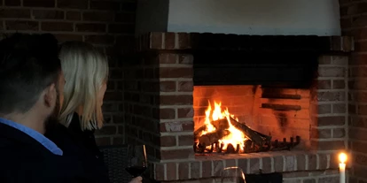 Wellnessurlaub - barrierefrei - Niedersachsen - Außenkamin - Hotel Heidegrund