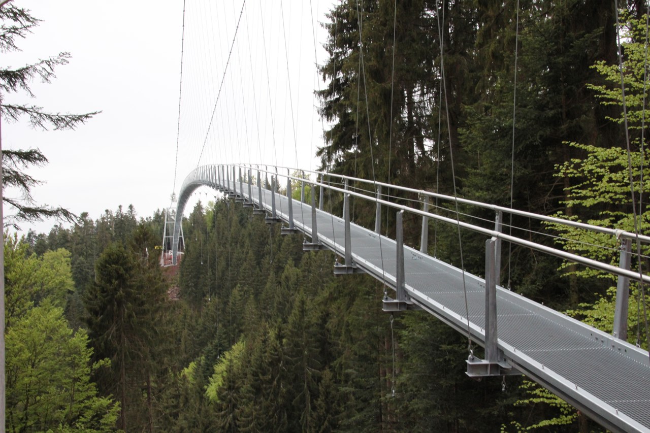 Landhotel Talblick **** Ausflugsziele Hängeseilbrücke WildLine auf dem Sommerberg Bad Wildbad 380 Meter lang!