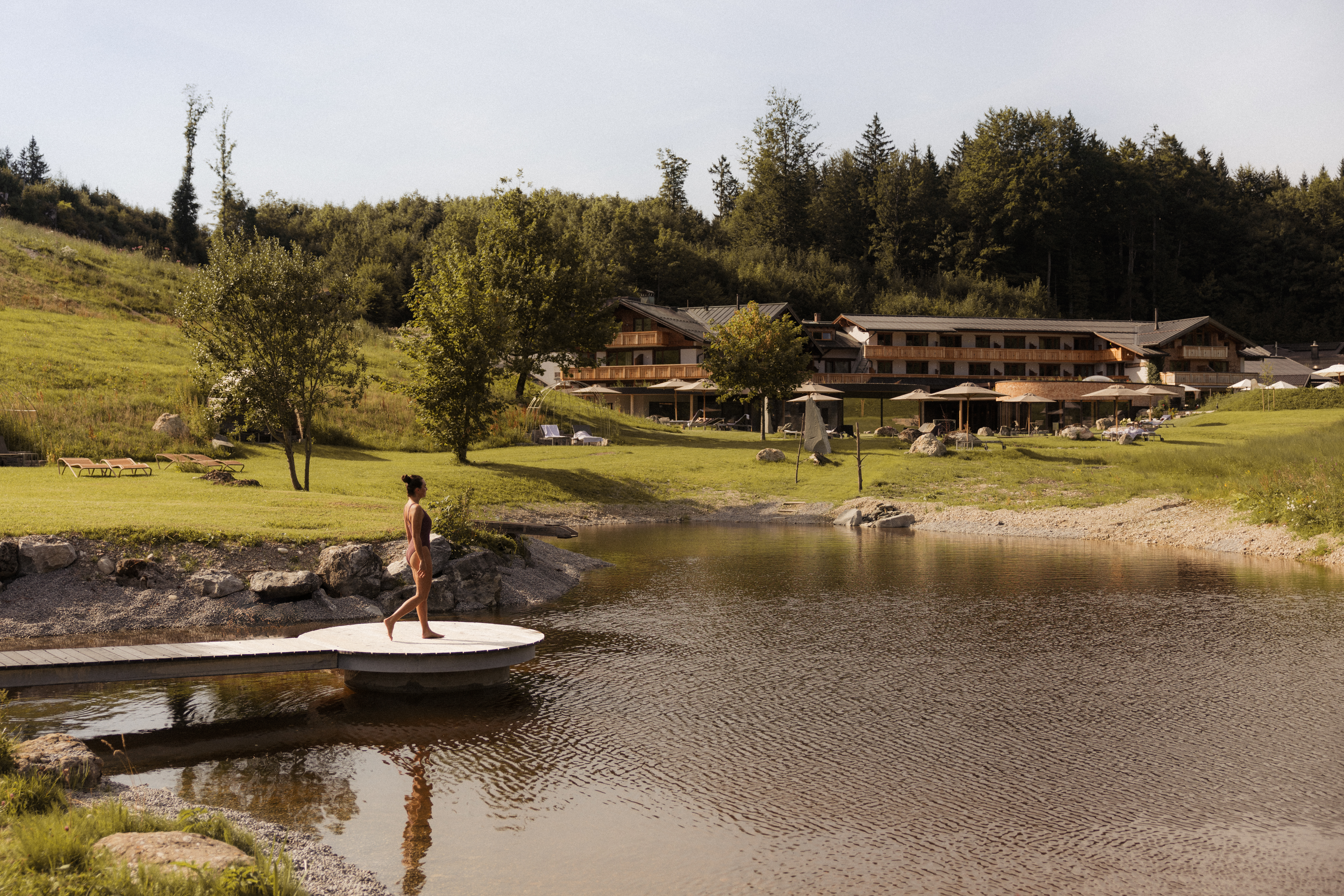Wellnesshotel: Naturbadesee - Schlossanger Alp - Hotel | Umgebung
