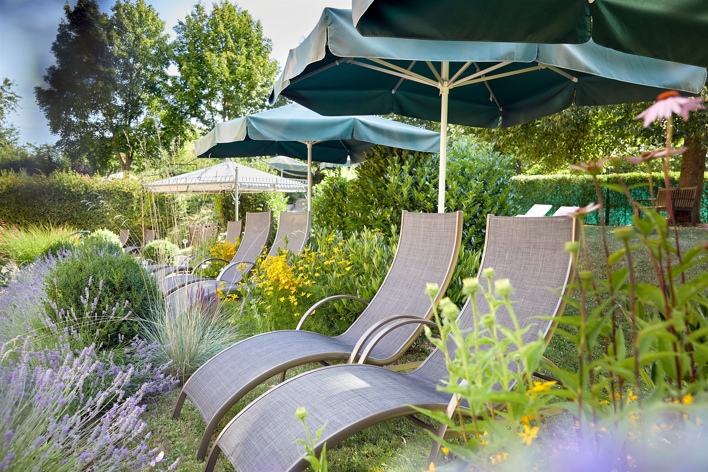 Das Götzfried**** Kultur- und Spahotel  Saunen und Bäder im Detail Relax-Garten