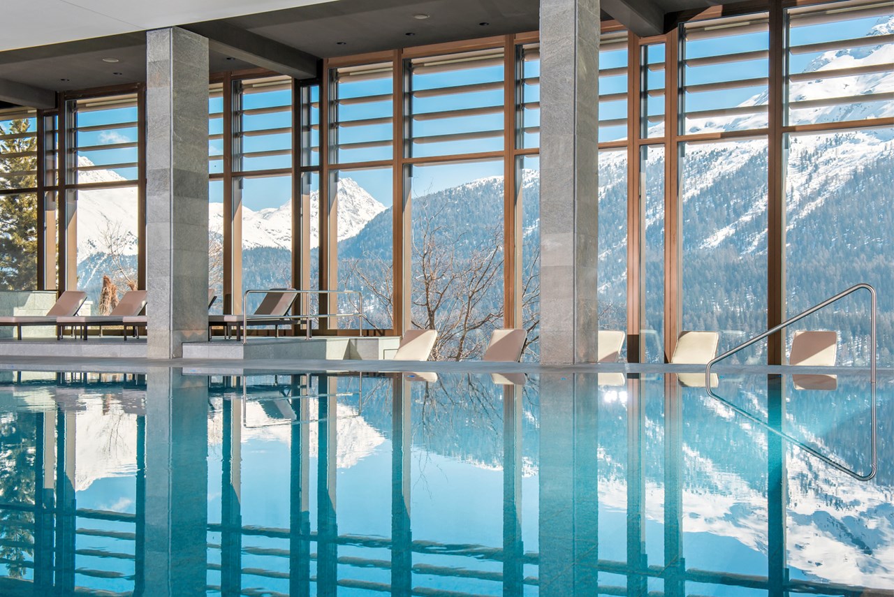 Kulm Hotel St. Moritz Saunen und Bäder im Detail Schwimmbad (29°C)