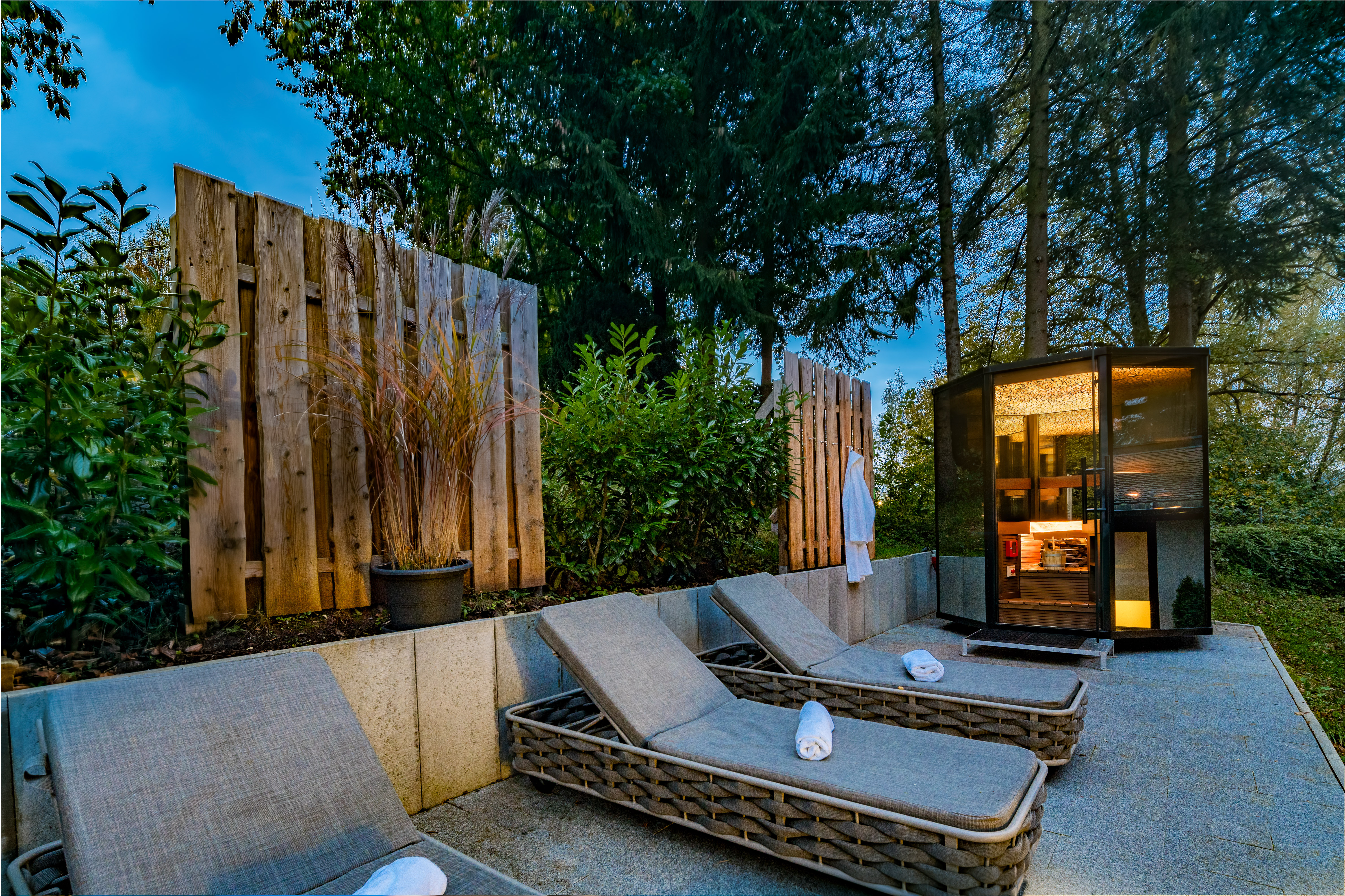 Wellnesshotel: Außensauna Gästehaus Himmelreich - Hotel-Resort Waldachtal