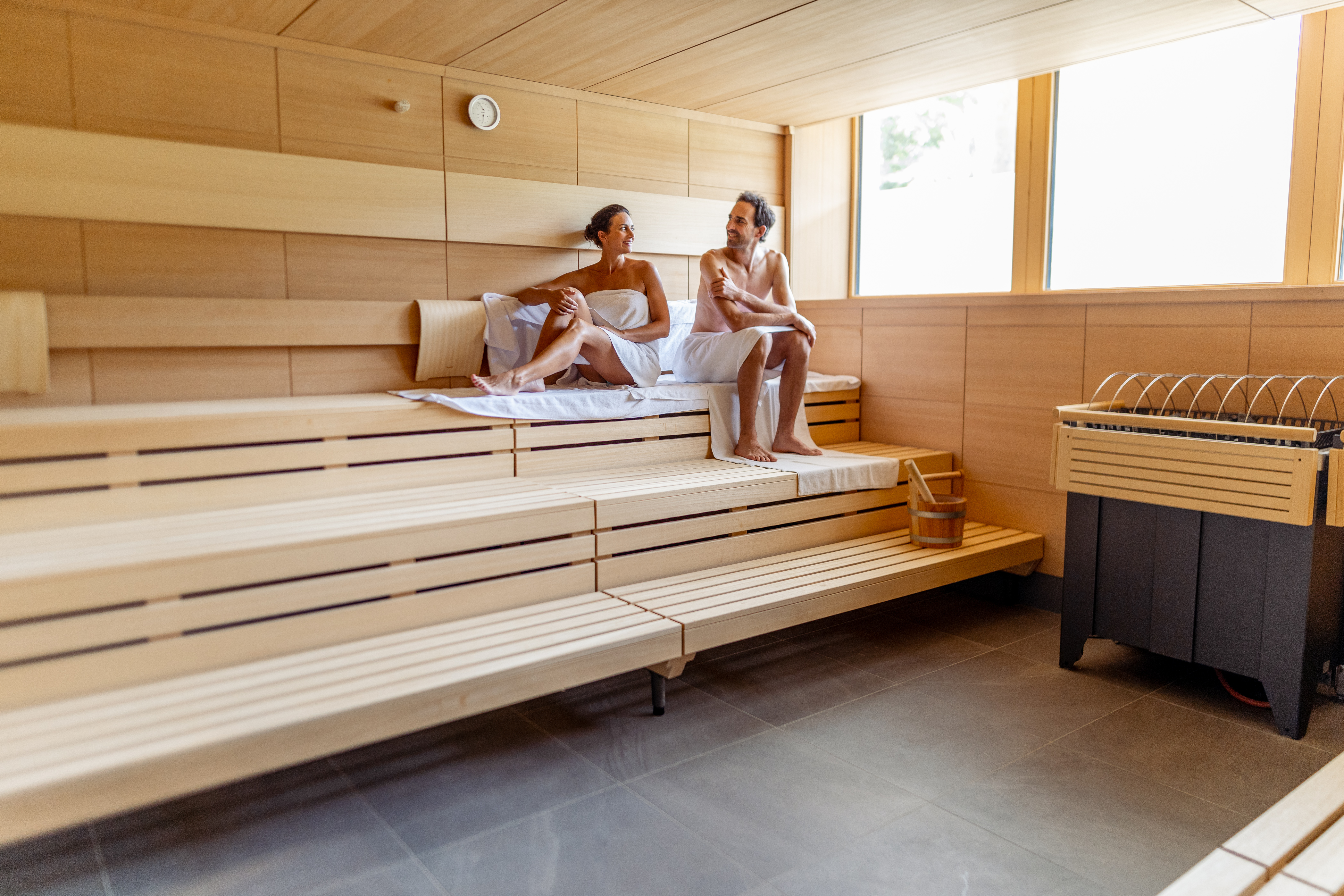 Das Bayrischzell Familotel Oberbayern Saunen und Bäder im Detail Finnische Sauna