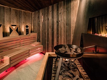 Alpin Hotel Masl Saunen und Bäder im Detail Finnische Feuer-Sauna
