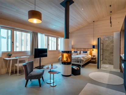 Wellnessurlaub - Fontanella - Kaminloft mit wohngesunden Materialien - Fuchsegg Eco Lodge