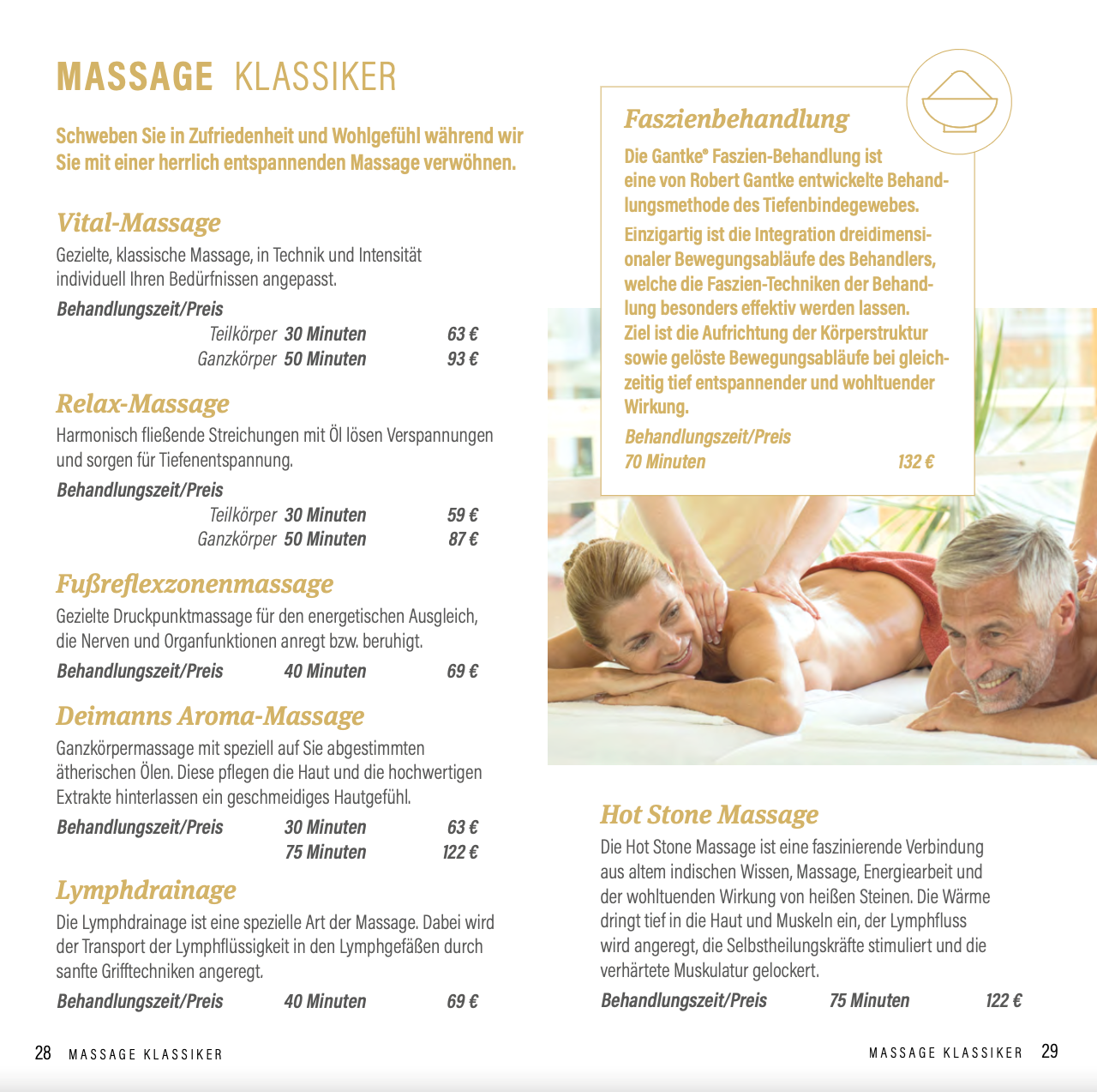Romantik- & Wellnesshotel Deimann Massagen im Detail Massage Klassiker