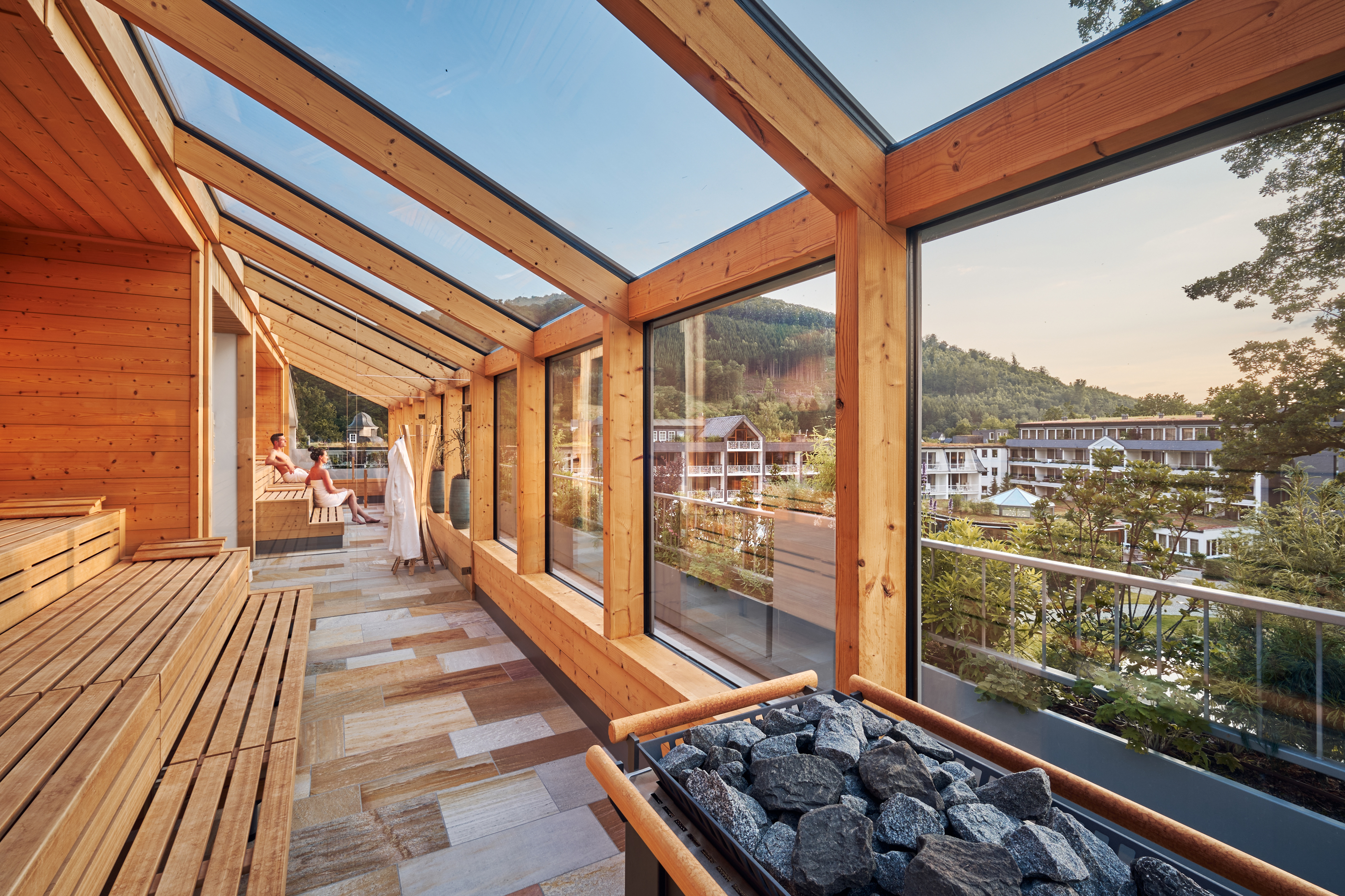 Romantikhotel Deimann Saunen und Bäder im Detail Panorama Saunen