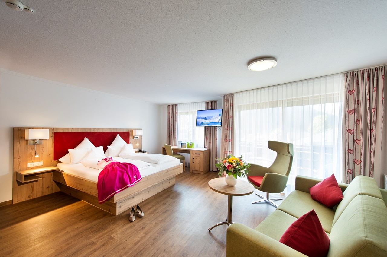 4* Hotel Erlebach für Ihre Auszeit mit Ruhe und Bewegung Zimmerkategorien Doppelzimmer Hammerspitze 38 qm