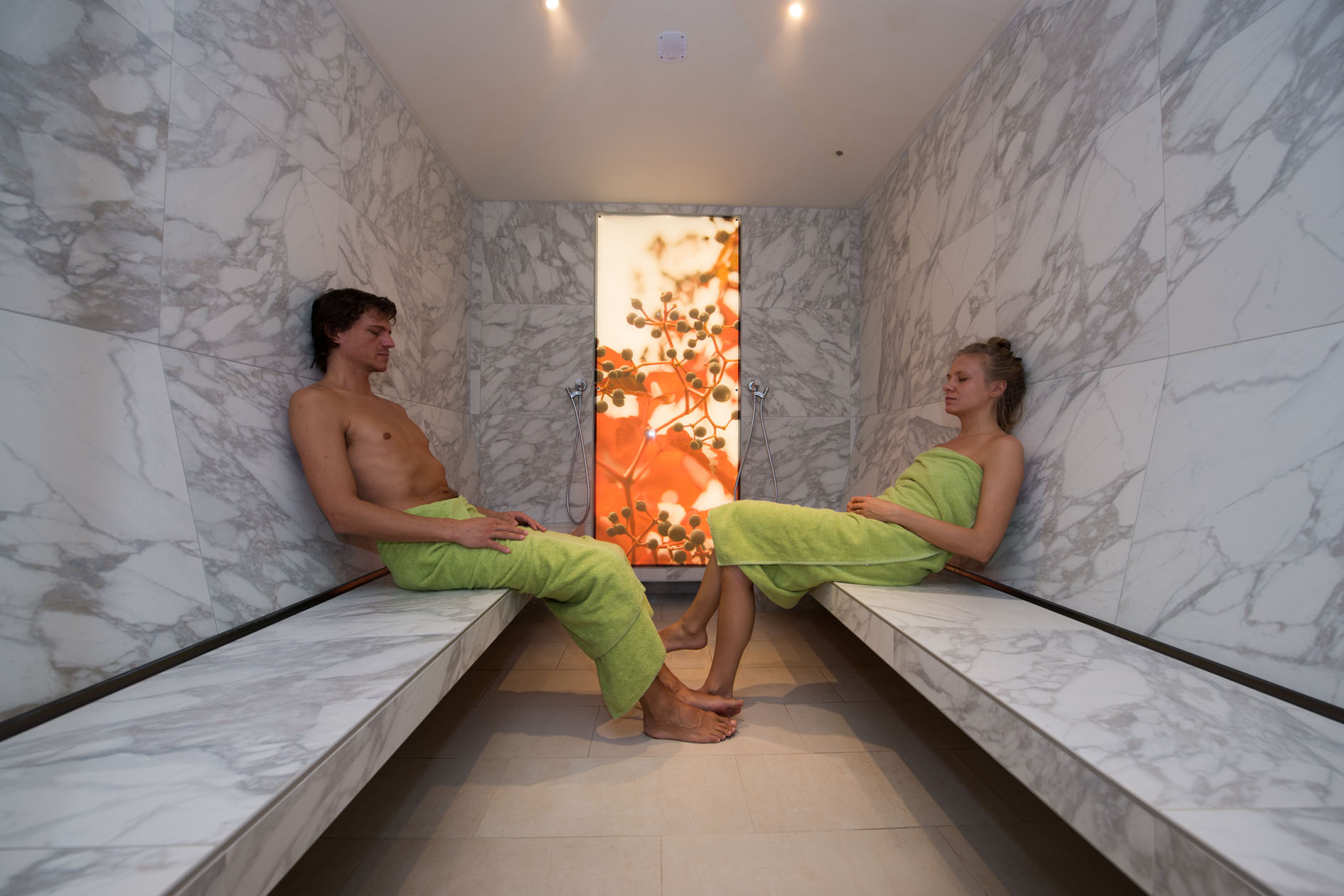 Althof Retz Landgut & SPA Saunen und Bäder im Detail Dampfbad "Wilder Wein"