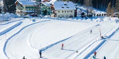 Wellnessurlaub - Hunde: auf Anfrage - Schöder - Direkt vor dem 4 Sterne Langlaufhotel Annelies steigen Sie in das Loipennetz von Ramsau am Dachstein ein. Entdecken Sie die wunderschönen Loipen, egal ob im klassischen Stil oder Skating und erkunden Sie dabei eines der schönsten Langlaufregionen in ganz Österreich. - Hotel Annelies