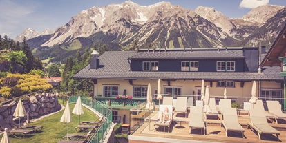 Wellnessurlaub - Hunde: auf Anfrage - Schöder - Sky-Sonnenterrasse mit herrlichem Panoramablick auf die Bergwelt
 - Hotel Annelies
