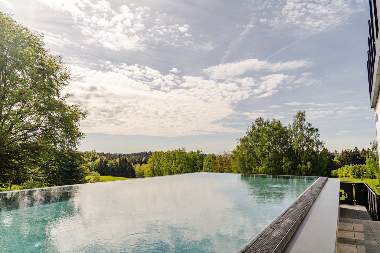 1. Bier- und Wohlfühlhotel Gut Riedelsbach Saunen und Bäder im Detail Waldpool (ab 14 Jahre)