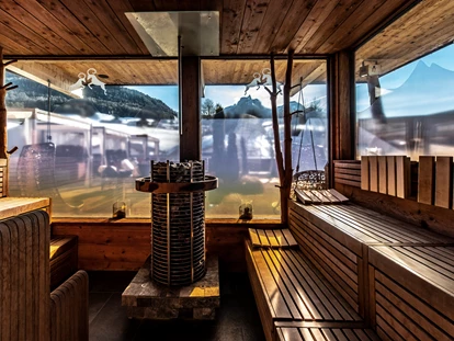 Wellnessurlaub - Dorf Tirol - Panoramasauna  - ABINEA Dolomiti Romantic SPA Hotel