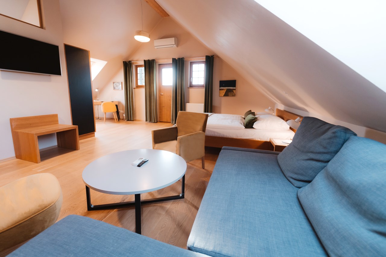 Das Eisenberg Zimmerkategorien Junior Suite Sonnenblume im Stadl