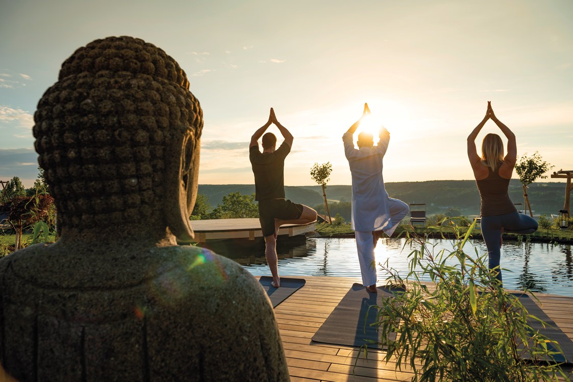 Wellnesshotel: Yoga mit dem indischen Yogi am Koiteich im Larimar Gartenparadies - Hotel Larimar