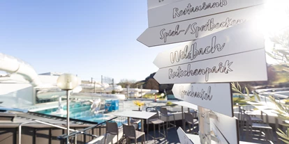 Wellnessurlaub - Restaurant - Stegersbach - Riesiger Freibereich im Thermenresort Loipersdorf - Thermenhotel Vier Jahreszeiten Loipersdorf