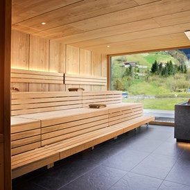 Wellnesshotel: Sauna mit Blick ins Grüne - Natur Resort Rissbacher