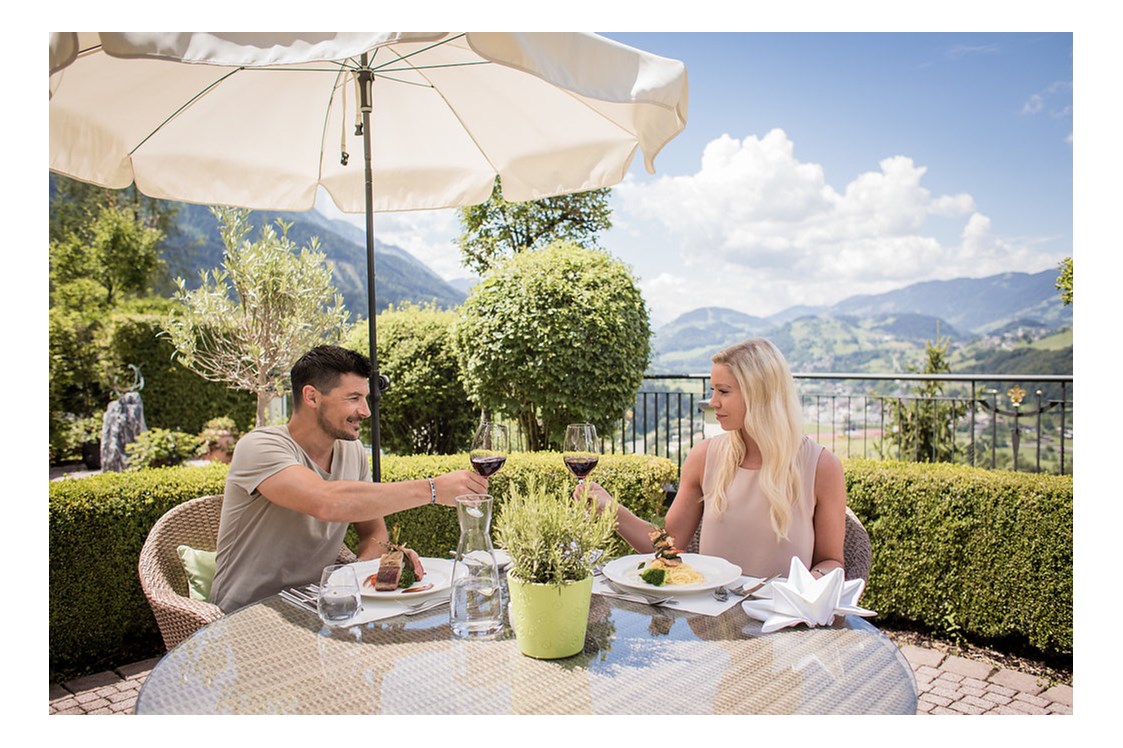 Wellnesshotel: Panoramaterrasse - genießen Sie Zeit zu Zweit  - Hotel AlpenSchlössl