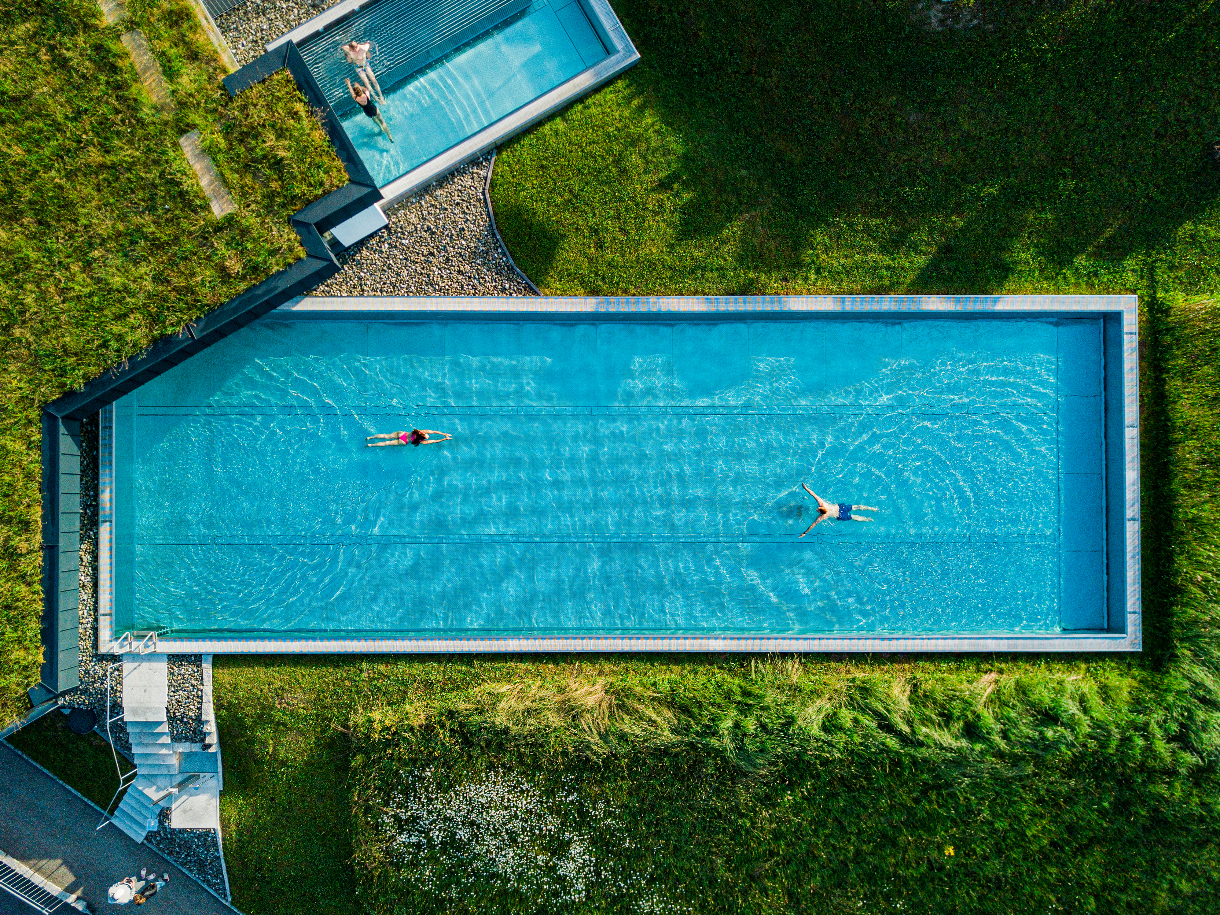 Wellnessurlaub - Bettgrößen: Doppelbett - Deutschland - Sportpool ganzjährig beheizt mit 25x8m Fläche. - Haubers Naturresort