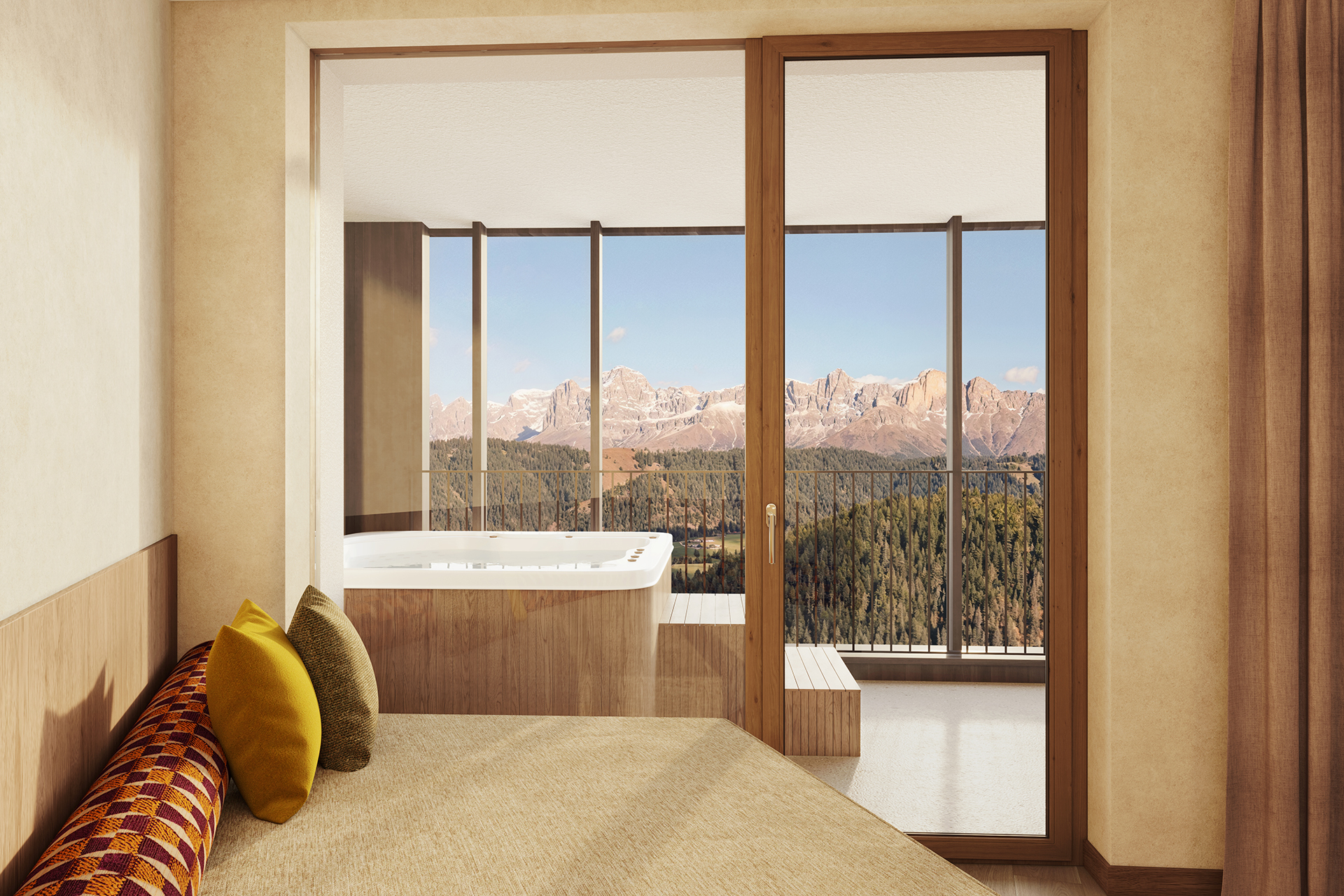 Wellnesshotel: Ganis Resort - Junior Suite Rosengarten mit Whirlpool auf der Terrasse - Ganis Resort - Dolomites - Zimmer | Suiten