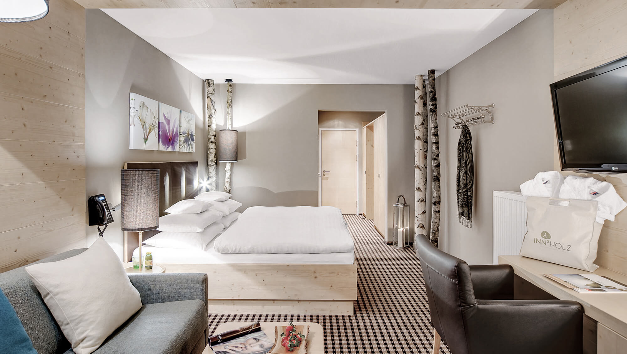 Wellnesshotel: INNs HOLZ Natur- & Vitalhotel****s Moldaublickzimmer - INNs HOLZ Natur- & Vitalhotel****s - Zimmer | Suiten